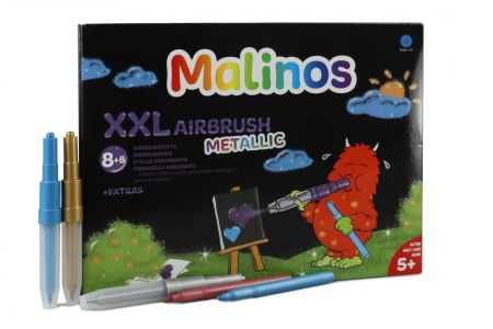фото Фломастеры и аэрографы металлик Malinos Metallic XXL 16 (8+8 шт)
