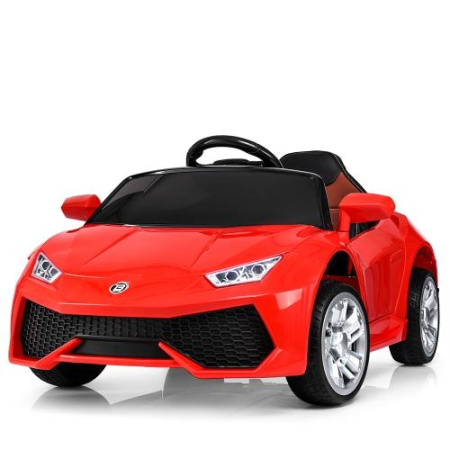 фото Детский спортивный электрокар Lamborghini M 3826EBLR-3 кожаное сиденье (красный)