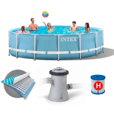 фото Каркасный бассейн с фильтр насосом Intex 28702 (305-76 см)
