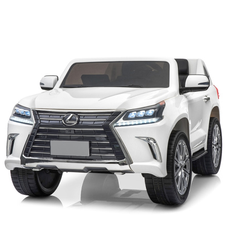 фото Джип для детей Lexus LX570 M 3906EBLR-1 полный привод и кожаное сиденье (белый)