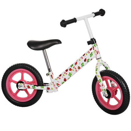 фото Беговел детский 12 дюймов PROFI KIDS M 3440W-2 колеса EVA (белый тутти-фрутти)