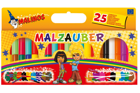 фото Волшебные фломастеры меняющие цвет MALINOS Malzauber 25 (12+9+4) шт