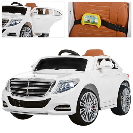 фото Детская электромашина Mercedes S-Class ZP 8003EBLR-1 кожаное сиденье (белый)