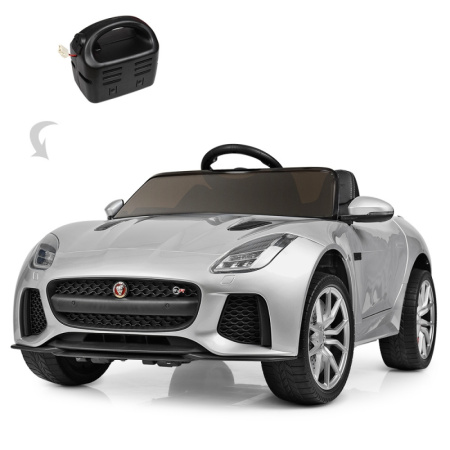 фото Электромобиль для детей Jaguar M 3994EBLRS-11 кожаное сиденье крашеный (серый)