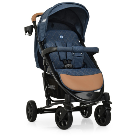 фото Коляска для детей El Camino ME 1011L ZETA Denim Blue универсальная (синяя)
