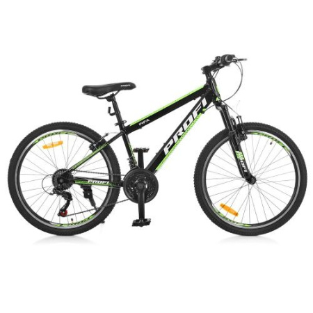 фото Спортивный велосипед 24 дюйма Profi G24FIFA A24.2 алюминиевая рама 13,5" Shimano (черно-зеленый)