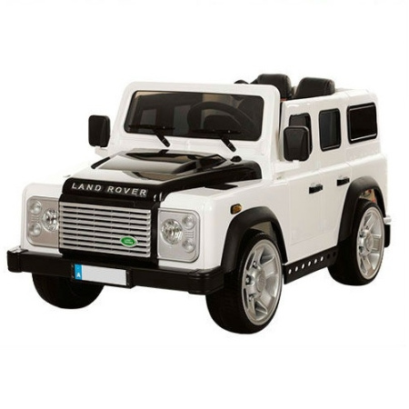 фото Детский джип  M 3190EBLR-1 Land Rover с кожаным сидением, пульт управления (белый)