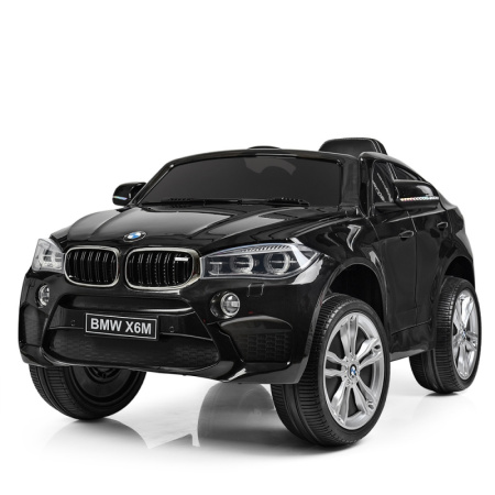 фото Детский джип с радиоуправлением BMW X6M JJ2199EBLR-2 с кожаным сиденьем (черный)