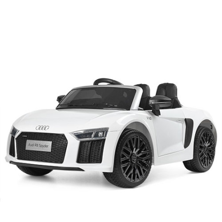 фото Детский автомобиль Audi R8 Spyder M 3449EBLR-1 колеса ЕВА и кожаное сиденье (белый)