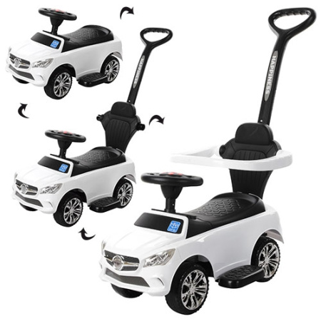 фото Детская каталка-толокар BAMBI M 3503C-1 с родительской ручкой (белый)