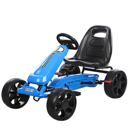 фото Детский педальный карт BAMBI M 3590E-4 железный колеса EVA (синий)