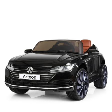 фото Детский электромобиль Volkswagen Arteon M 3993(MP4)EBLR-2 с дисплеем MP4 и кожаным сиденьем (черный)