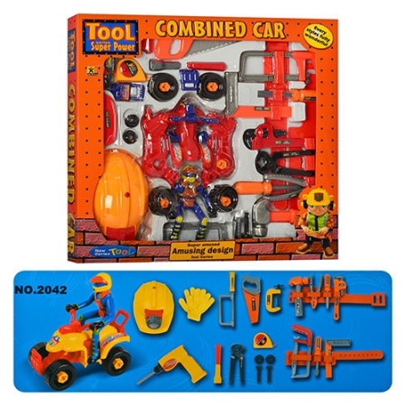 фото Игровой набор '"Combined Car" Инструменты 2042 с квадроциклом