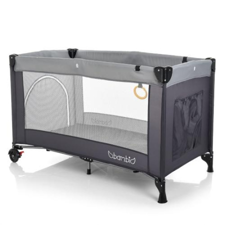 фото Детский манеж Bambi M 3696-2 игровой вход и карман (серый)