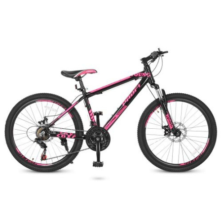 фото Спортивный велосипед 24 дюйма Profi G24YOUNG A24.4 (черно-розовый)