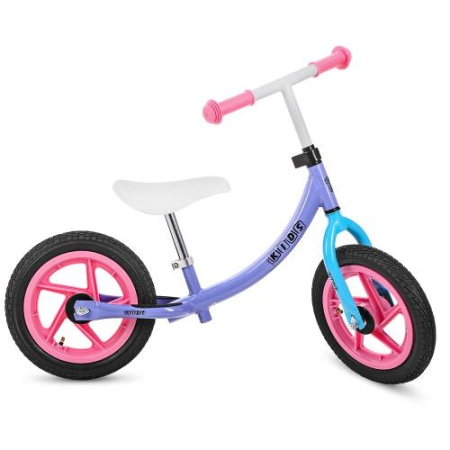 фото Детский беговел 12 дюймов PROFI KIDS M 3437A-6 резиновые колеса (сиреневый)