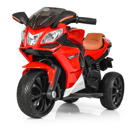 фото Детский электромобиль мотоцикл Bambi M 3912EL-3 с кожаным сиденьем колеса ЕВА (красный)