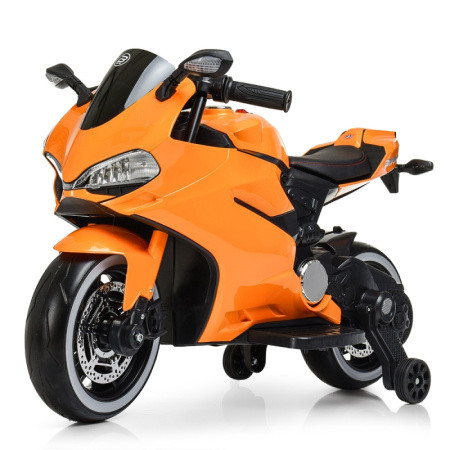 фото Детский мотобайк Ducati M 4104ELS-7 колеса ЕВА и автопокраска (оранжевый)