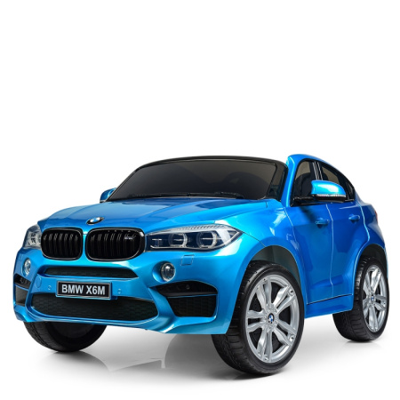 фото Детский электромобиль джип BMW X6M JJ2168EBLRS-4 радиоуправление и автокраска (синий)