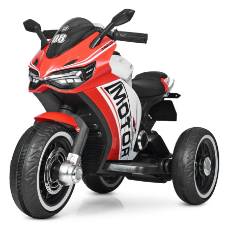 фото Детский трицикл Bambi M 4053L-3 кожаное сиденье и свет в колесах (красный)