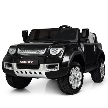 фото Детский электромобиль джип Bambi M 3807EBLR-2 полный привод и кожаное сиденье (черный)