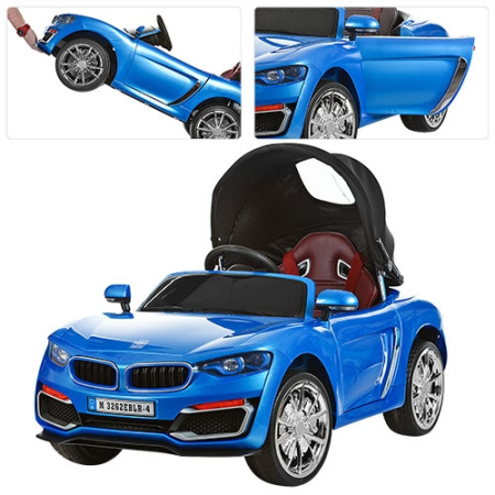 фото Детская электромашина BMW M 3262EBLR-4 с откидной крышей (синий)