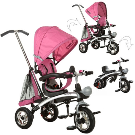фото Велосипед – беговел ITRIKE M 3212A-4 TURBOTRIKE 2в1 (розовый)