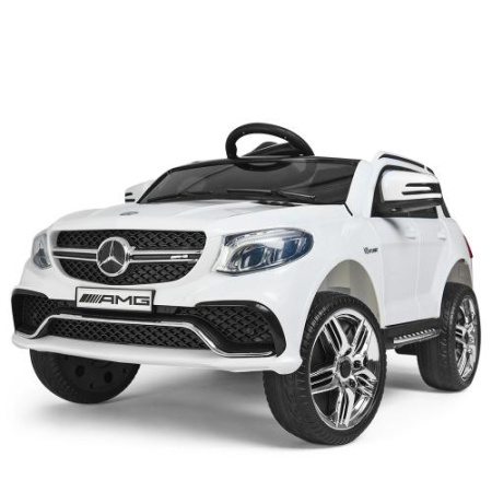 фото Детский джип с радиоуправлением Mercedes AMG M 3621EBLR-1 кожаное сиденье (белый)