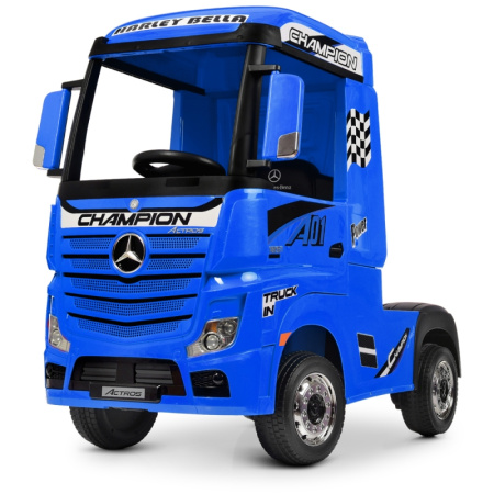 фото Детский грузовик-фура Mercedes Actros M 4208EBLR-4 с радиоуправлением (синий)