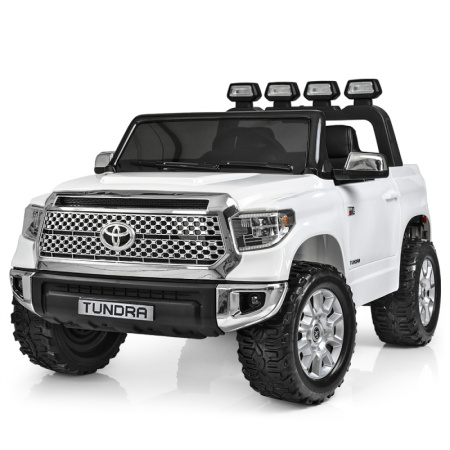 фото Детский джип Toyota Tundra JJ2266AEBLR-1 с кожаным сиденьем (белый)