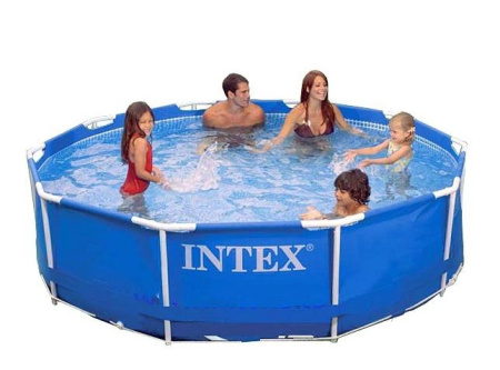 фото Сборный каркасный бассейн Intex Metal Frame Pool 28202 (56999) (305х76 см) с фильтрующим насосом (каркас и насос)