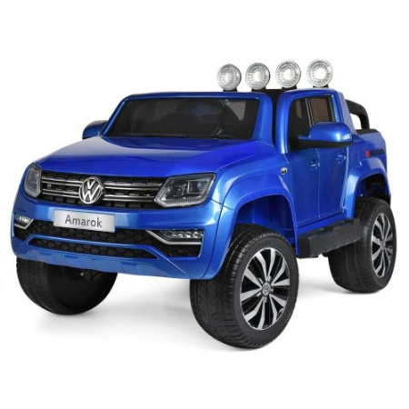 фото Детский джип Volkswagen Amarok M 3600EBLRS-4 полный привод кожаное сиденье автопокраска (синий)
