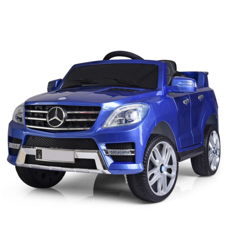 фото Детский джип Mercedes ML350 M 3568EBLRS-4 с кожаным сиденьем автопокраска (синий)
