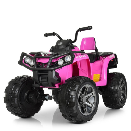 фото Детский полноприводный квадроцикл Bambi M 3999EBLR-8 кожаное сиденье (розовый)