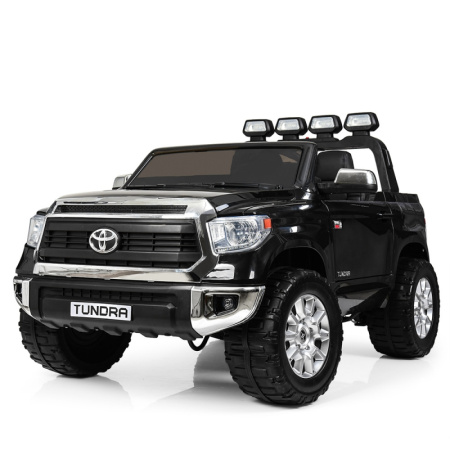 фото Детский электромобиль внедорожник Toyota Tundra JJ2255EBLR-2 кожаное сиденье (черный)