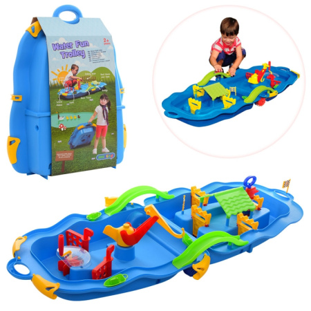 фото Детский игровой набор Водный Мир 60-509 WATER GAME TROLLEY чемодан на колесах (синий)