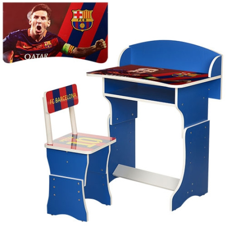 фото Детская парта растишка 301-25 регулируется FC Barcelona (синяя)