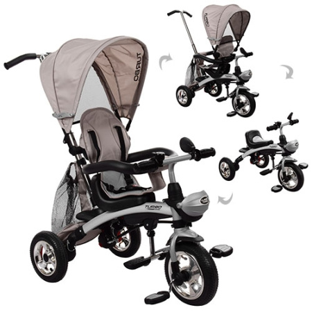 фото Велосипед – беговел ITRIKE M 3212A-7 TURBO TRIKE 2в1 (бежевый)