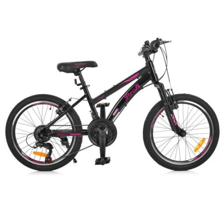 фото Спортивный велосипед 20 дюймов G20VEGA A20.2 Shimano и VB (черно-розовый)
