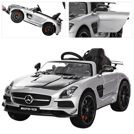 фото Электромобиль для детей Mercedes AMG M 2760 EBLRS-11-2 два мотора (серебро карбон)