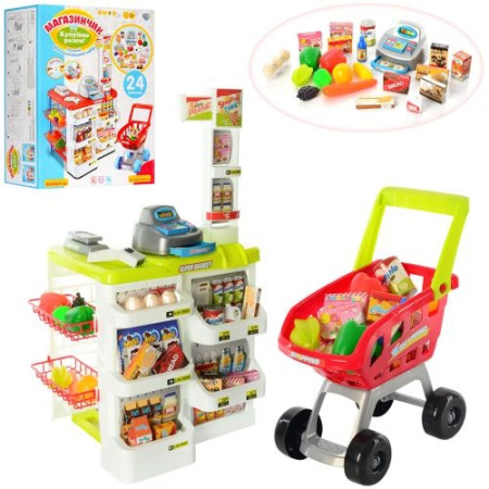 фото Игровой набор магазин Limo Toy 668-01-03 касса и тележка с продуктами