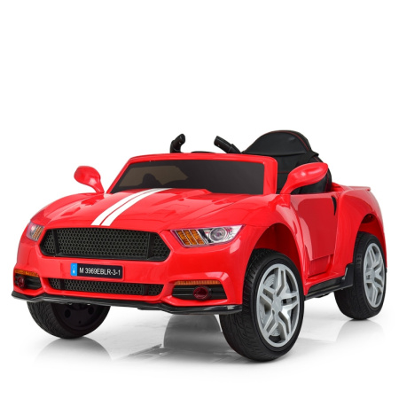 фото Детская электромашина Bambi M 3969EBLR-3-1 кожаное сиденье (красно-белая)