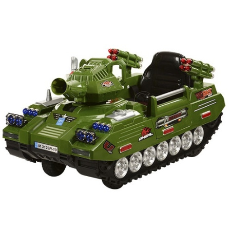 фото Детский электромобиль танк Bambi M 3123R-10 с пультом управления (зеленый)