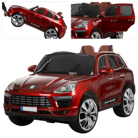фото Детский электромобиль джип Porsche Cayenne M 3289 EBLRS-3 автомобильная краска (красный)