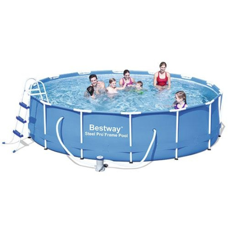фото Бассейн каркасный Bestway 56305 с фильтр-насосом и аксессуарами (427-100 см)