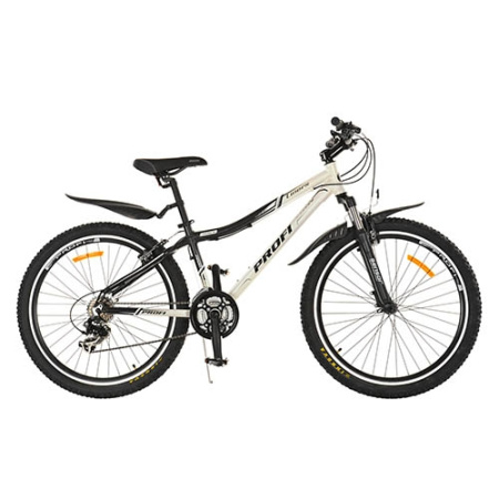 фото Спортивный велосипед 26 дюймов Shimano XM261H Profi (черно-белый матовый)
