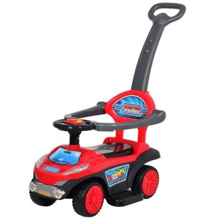 фото Детская каталка - толокар Q 03-3-3 с ручкой (красная)