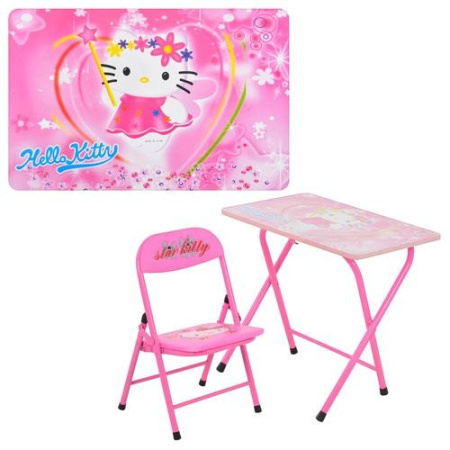 фото Детский Столик со стульчиком DT 18-11 Hello Kitty, складной (розовый)