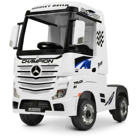 фото Детский грузовик-фура Mercedes Actros M 4208EBLR-1 с радиоуправлением (белый)