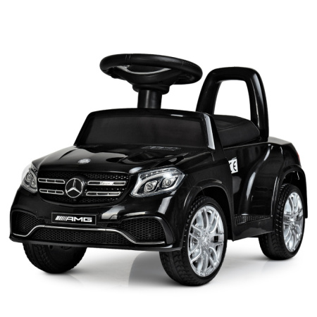 фото Детская электромашинка Mercedes GLS63 AMG M 4065EBLR-2 с кожаным сиденьем (черная)